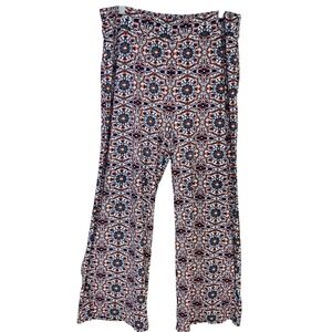 Jones NY Pull On Colorful Pants Woman PXL Stretch Knit Pockets Straight Travel‎
